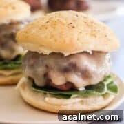 Venison sliders covered with melty cheese.