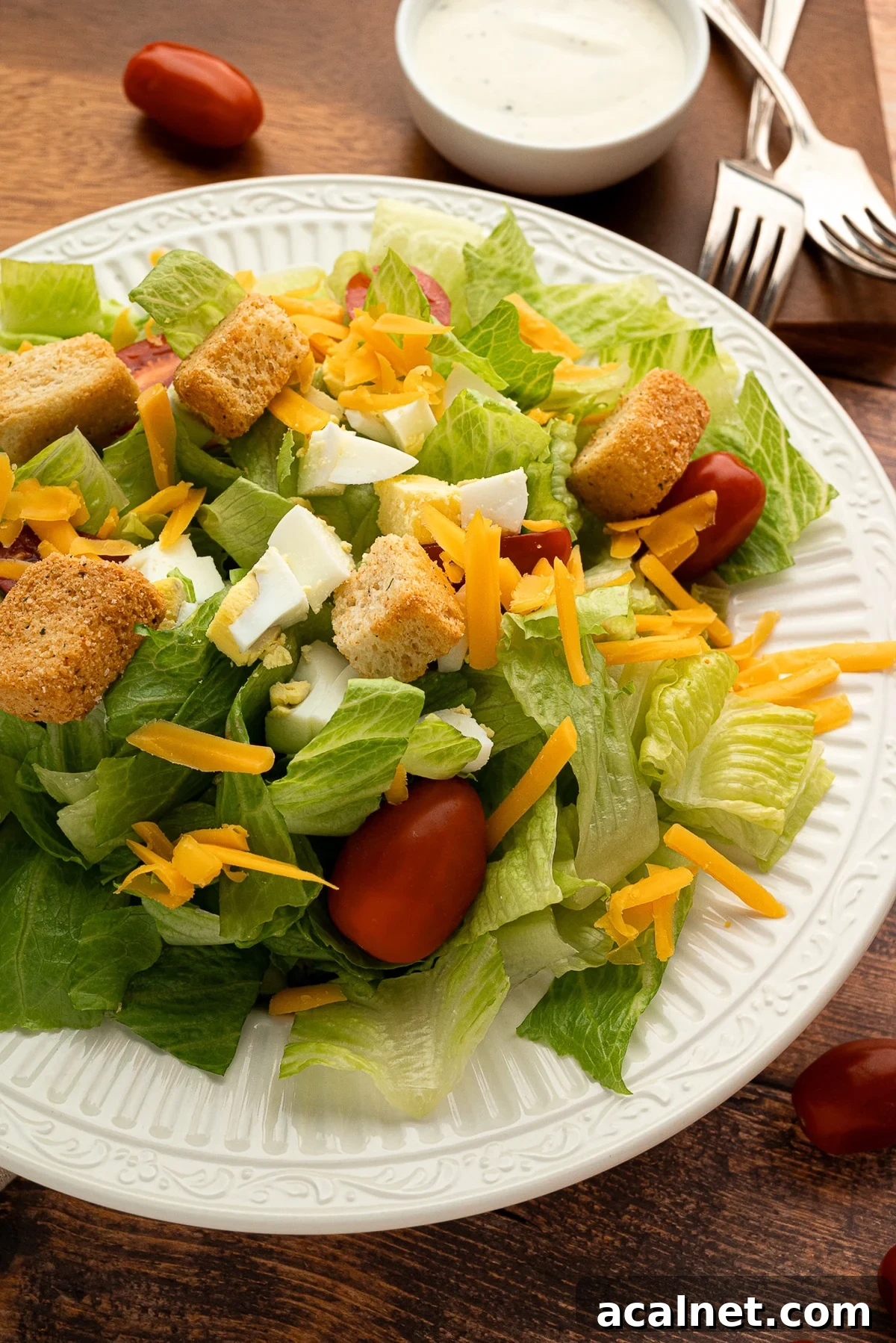 homemade ranch served with side salad