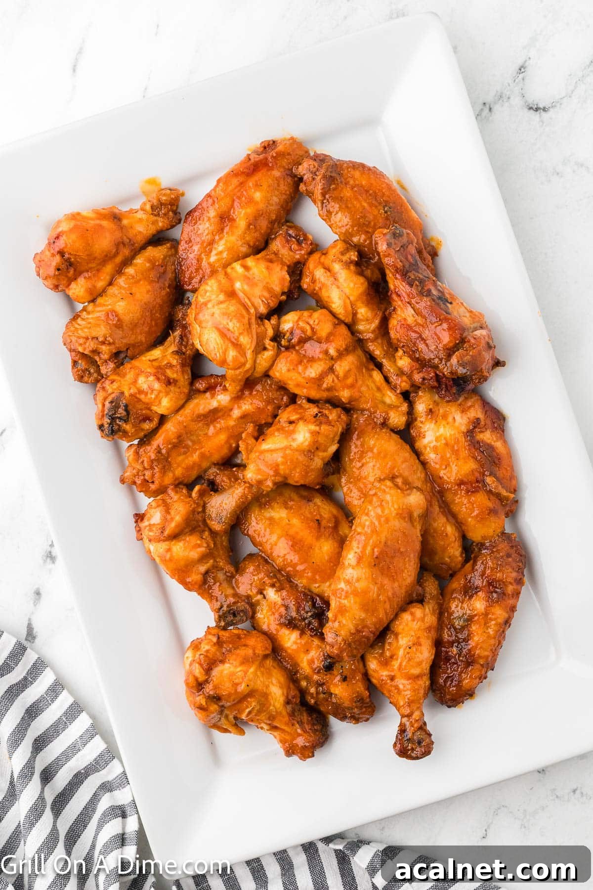 Buffalo Chicken Wings on a white platter